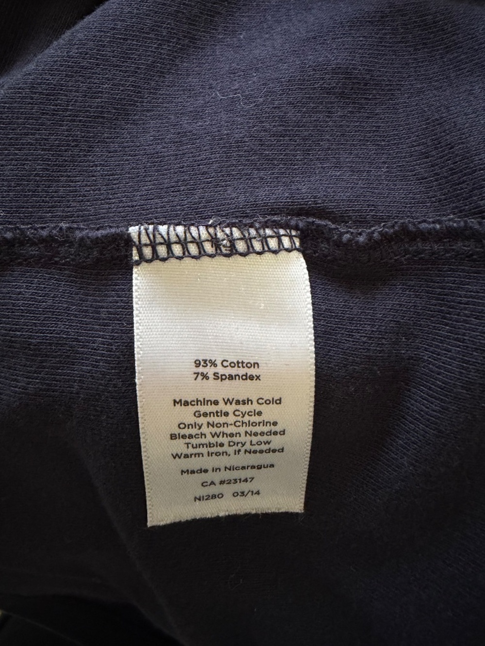 Talbots Stretch Weekend Navy Blue Long Sleeve Tee Top XL - Picture 3 of 4